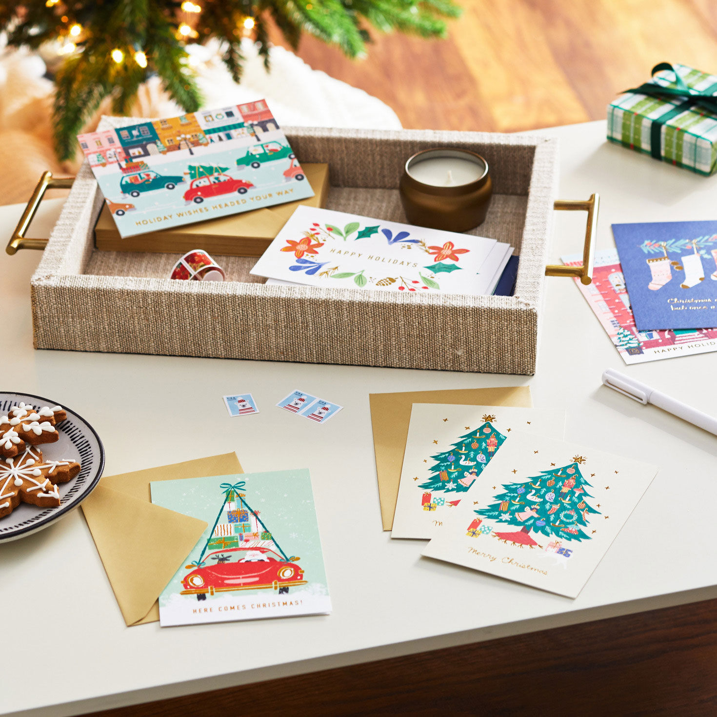 Vintage Cheer Assorted Boxed Christmas Cards, Pack of 36 for only USD 18.99 | Hallmark