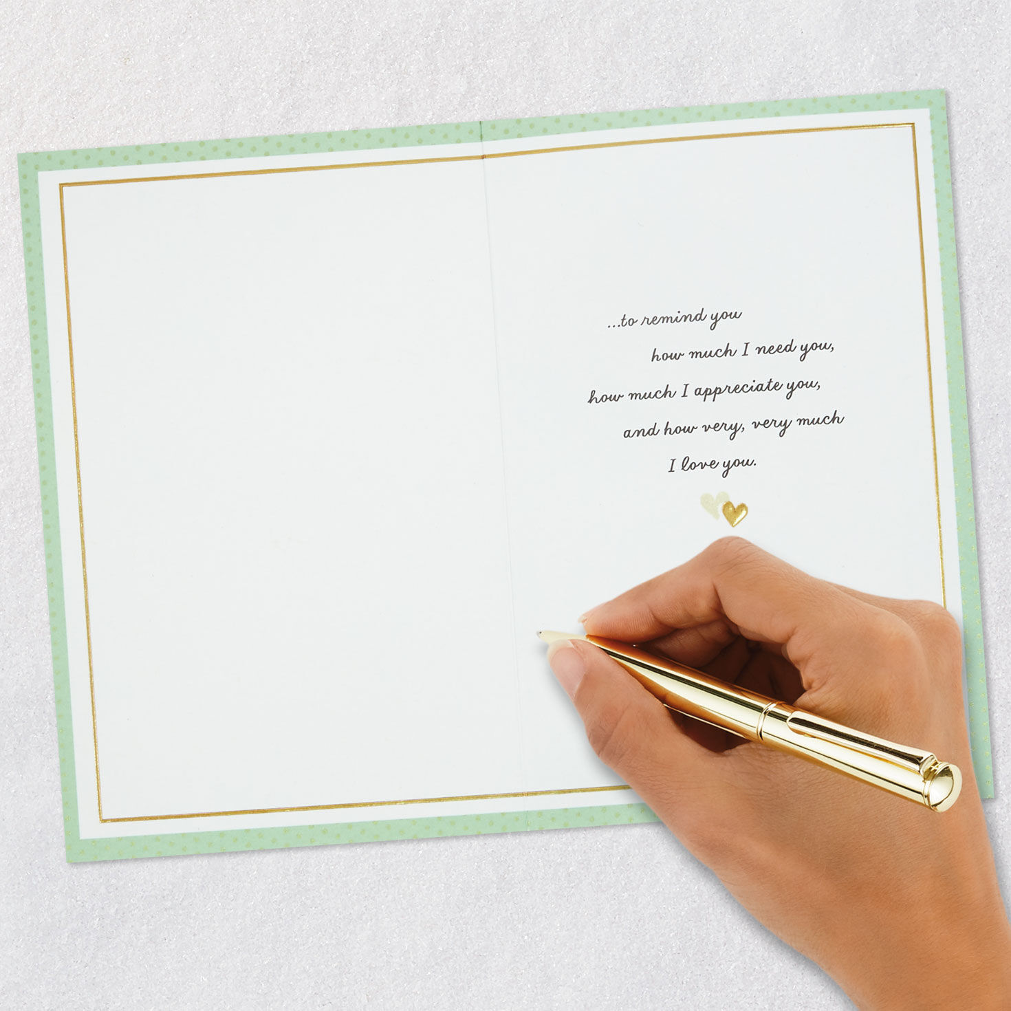 Hearts in Envelope Romantic Love Card Signing card image number 6