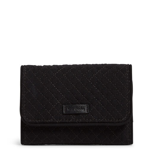 Vera Bradley RFID Riley Compact Wallet in Classic Black, 