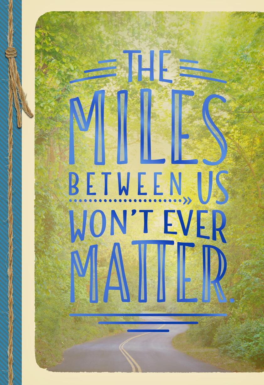 Winding Road Miss You Card