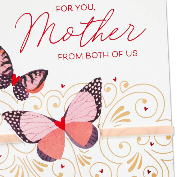Butterflies and Hearts Valentine's Day Card for Mother From Both, , large image number 4