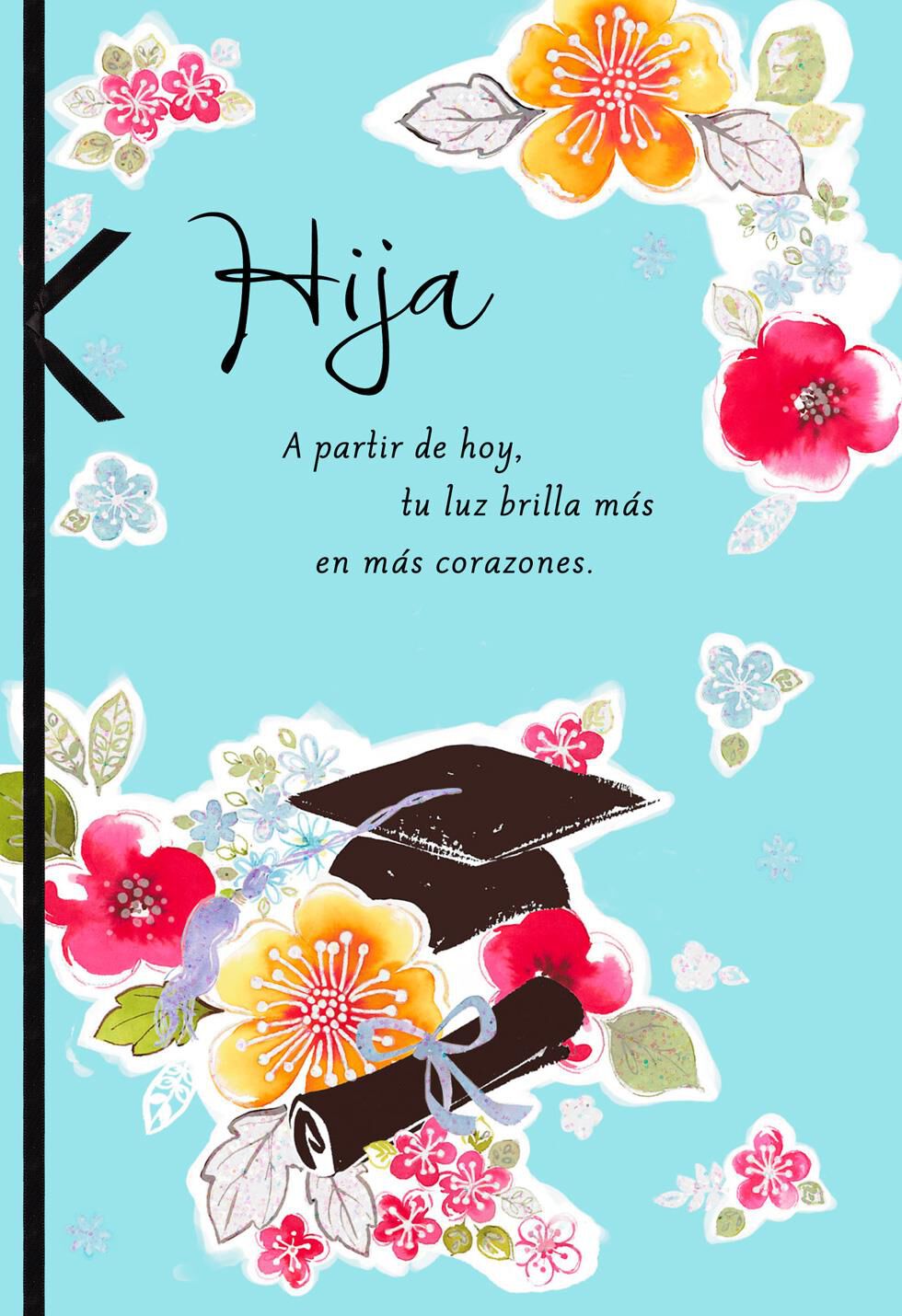 Just the Beginning Spanish-Language Graduation Card for Daughter