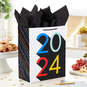 13" Colorful Shadows Grad Large Gift Bag With Tissue Paper, , large image number 2