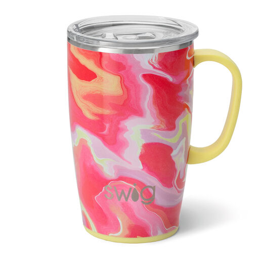 Swig Pink Lemonade Stainless Steel Travel Mug, 18 oz., 