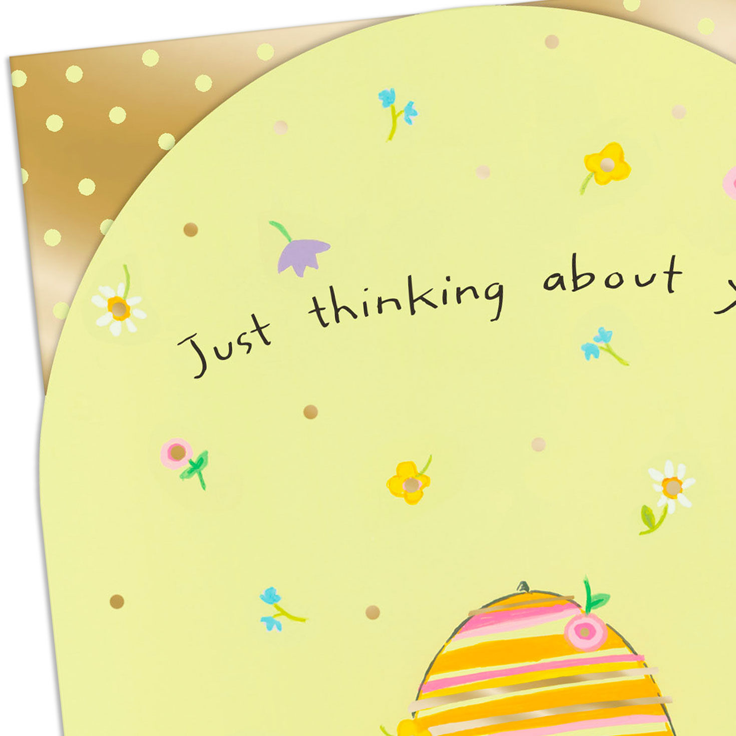 Girl Under Umbrella Religious Thinking of You Card Card Front Detail image number 5