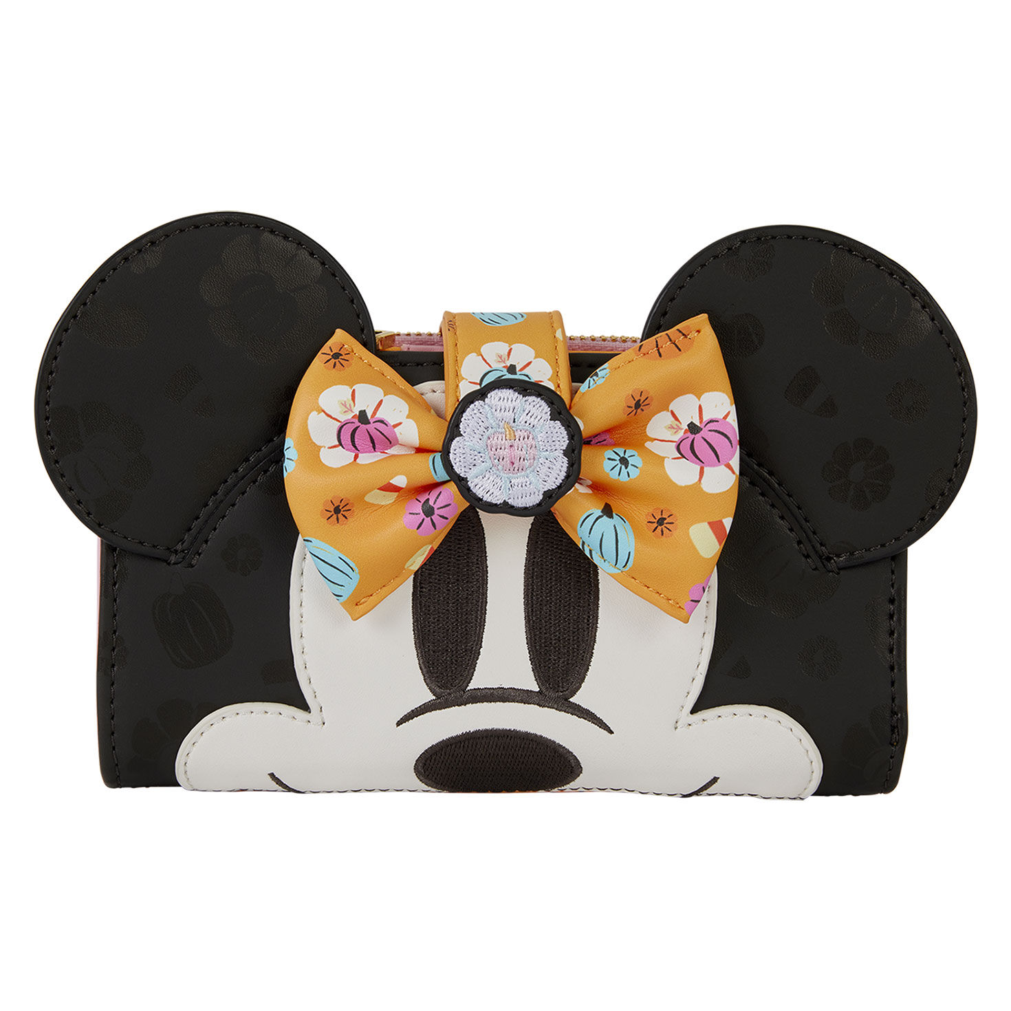 Minnie Mouse Pumpkin Wallet With 3D Bow front image number 1