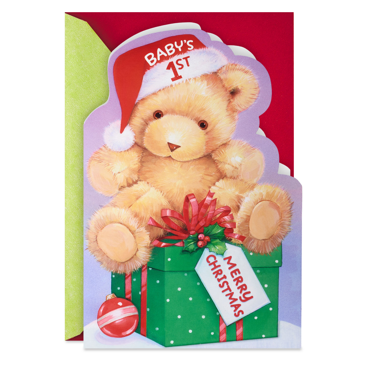 You're a Sweet, Precious Gift Baby's First Christmas Card With Sticker