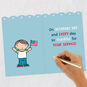 Thank You for Your Service Veterans Day Card from Kids Signing card image number 6