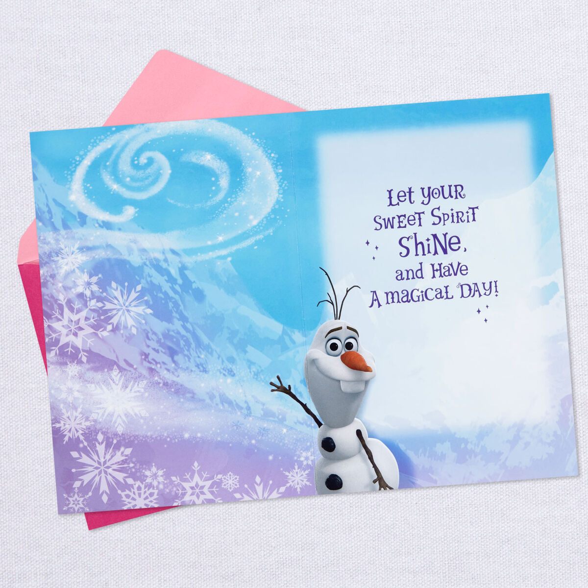 Disney Frozen Elsa Snowflake Musical Birthday Card With Light