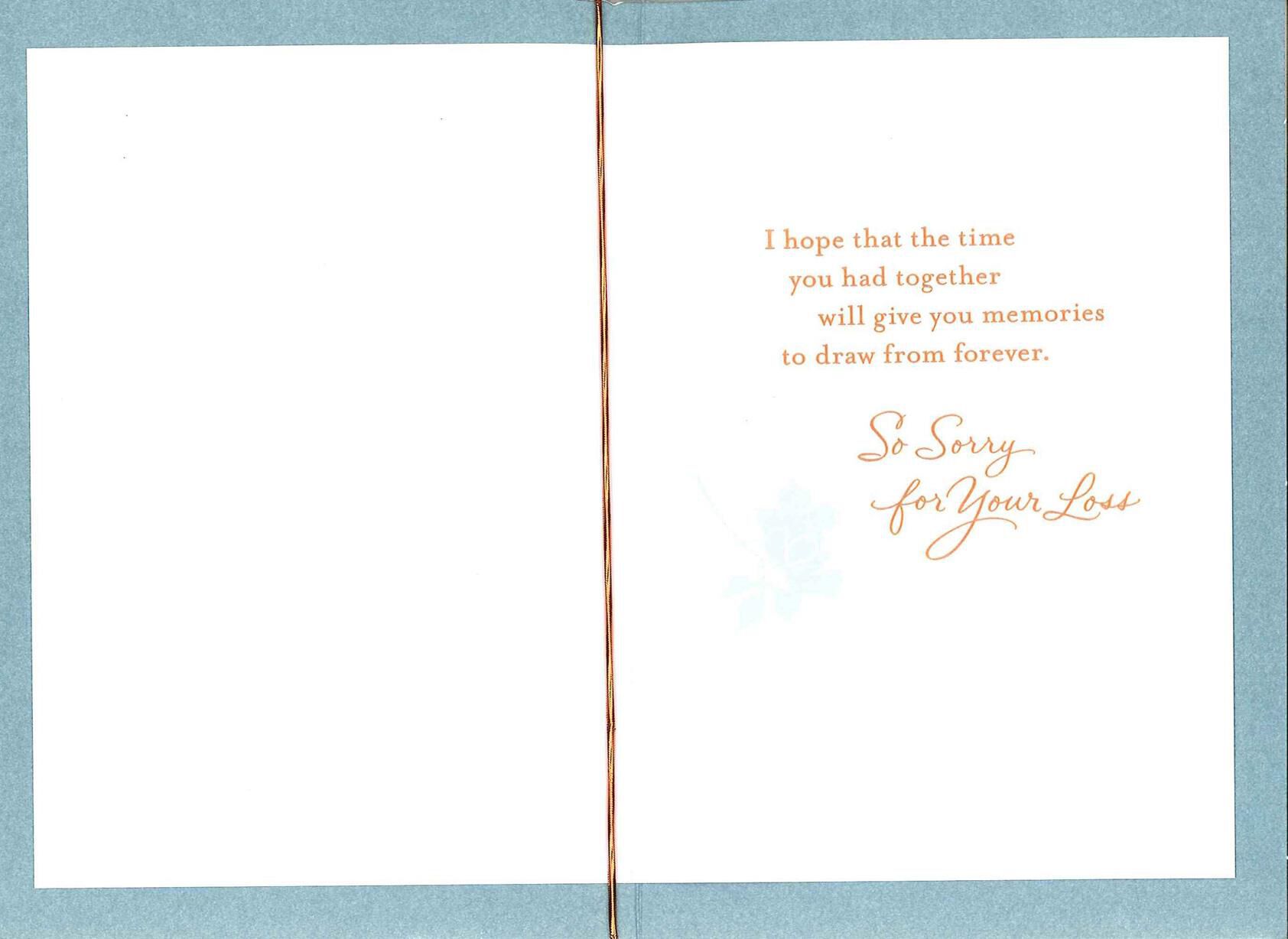 Love Lives Forever in Our Heart Sympathy Card