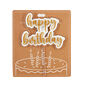 Musical Gold Glitter Birthday Cake Topper  image number 1