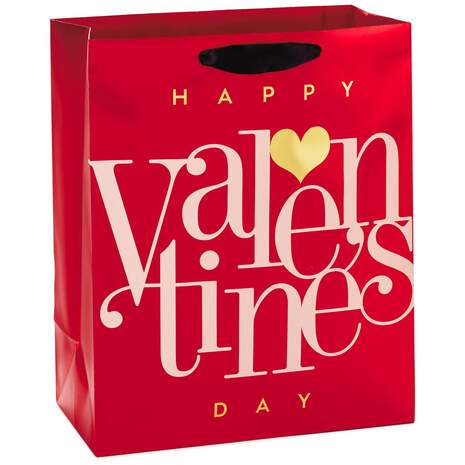 Red Happy Valentine's Day Large Gift Bag, 13", , large