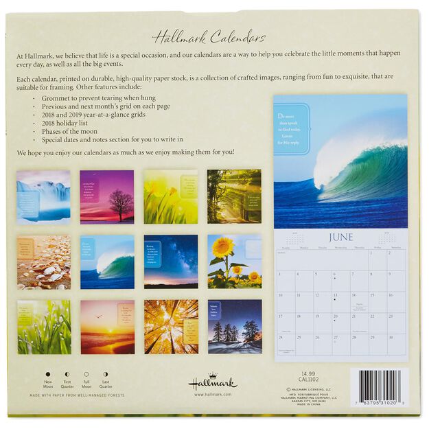hallmark calendars 2018