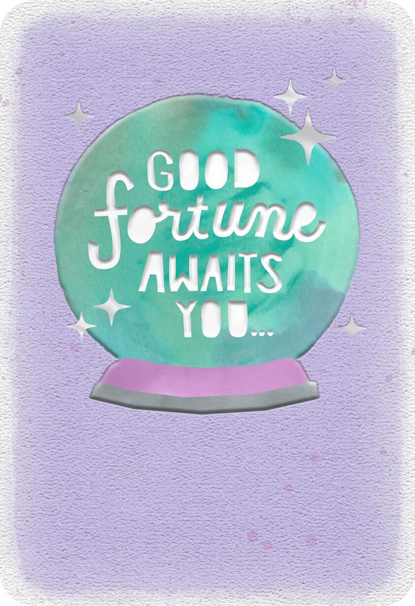 Crystal Ball Good Luck Encouragement Card