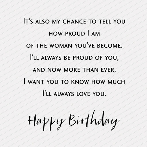 Proud of the Woman You've Become Birthday Card, 