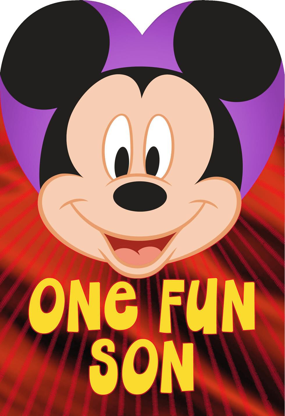 Mickey Mouse One Fun Son Valentine's Day Card