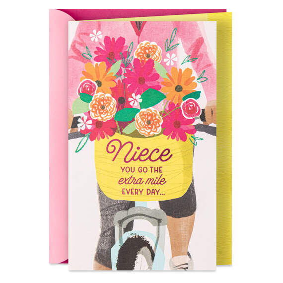 You Go the Extra Mile Mother's Day Card for Niece, , large image number 1