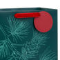 Embossed Pine Branch on Green Large Holiday Gift Bag Handle Detail image number 4