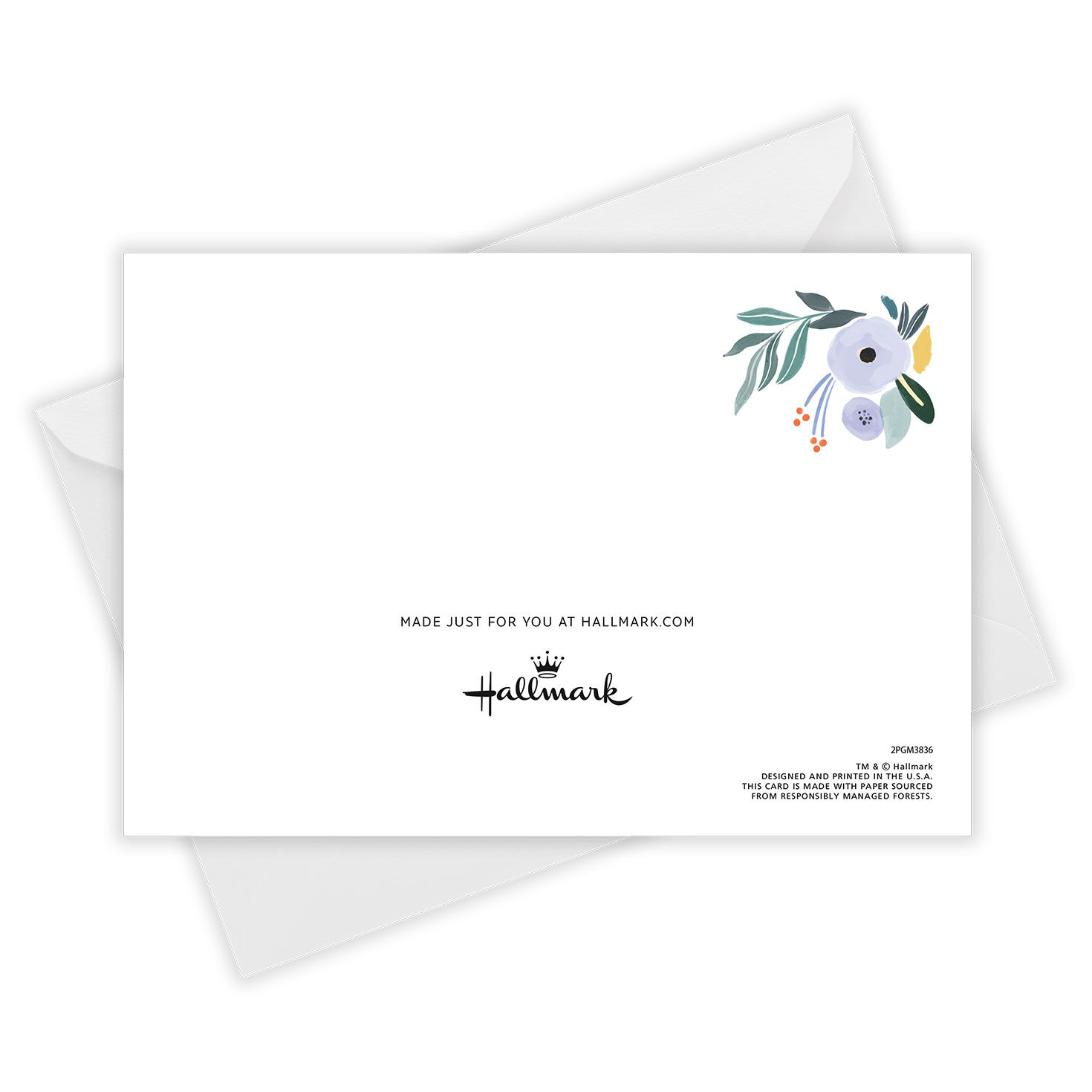 Flower Border Personalized Mother's Day Card Card Back with Envelope image number 5