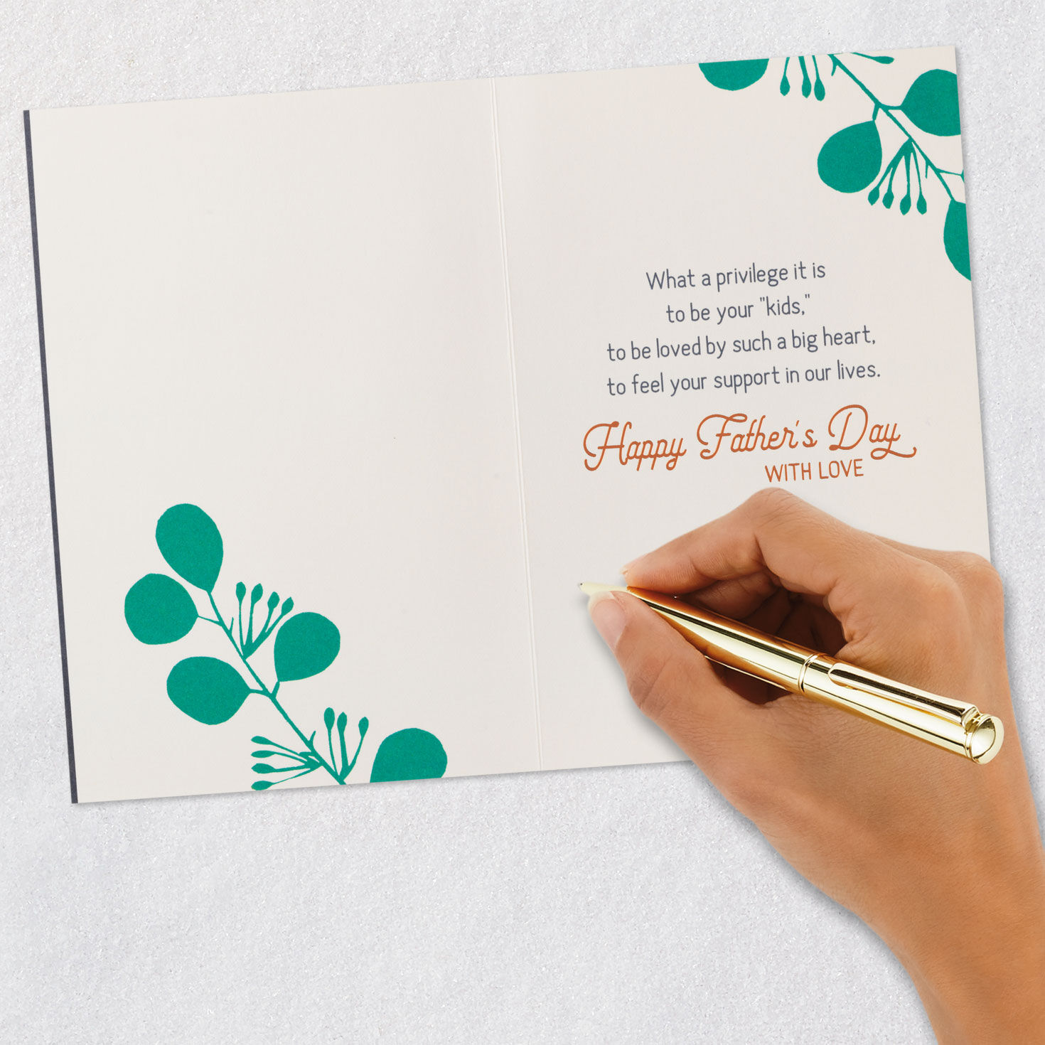 Colorful Leaves Dad Father's Day Card From Both Signing card image number 6