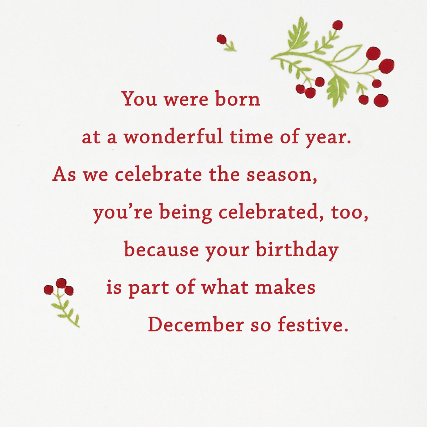 Celebrating the Season and You December Birthday Card for only USD 4.59 | Hallmark