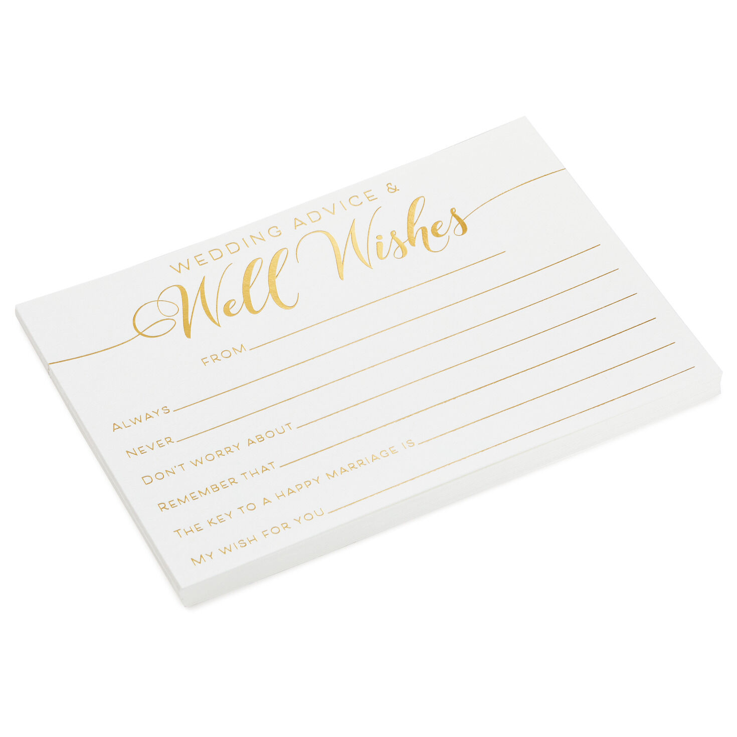Advice and Wish Cards for a Wedding Reception 