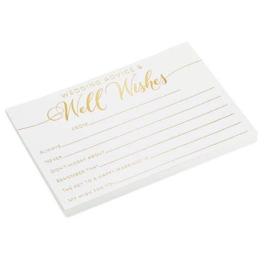 Wedding Advice and Well Wishes Note Cards, Pack of 24, 