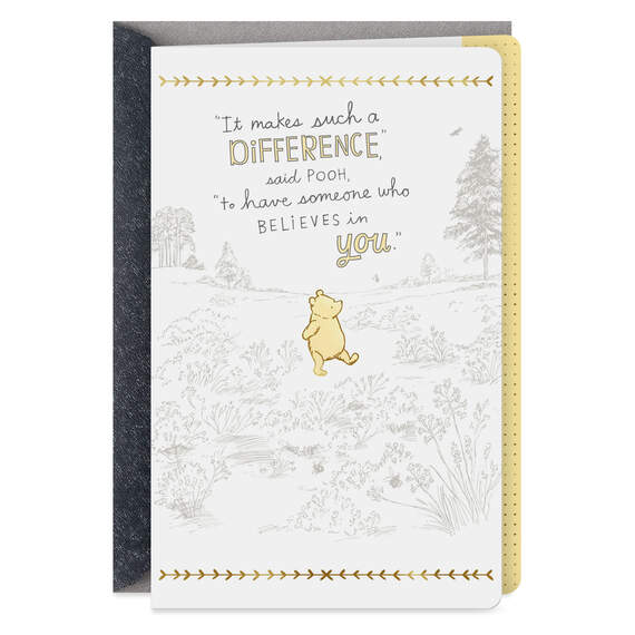 Disney Winnie the Pooh Quote Thank-You Card for Teacher, , large image number 1
