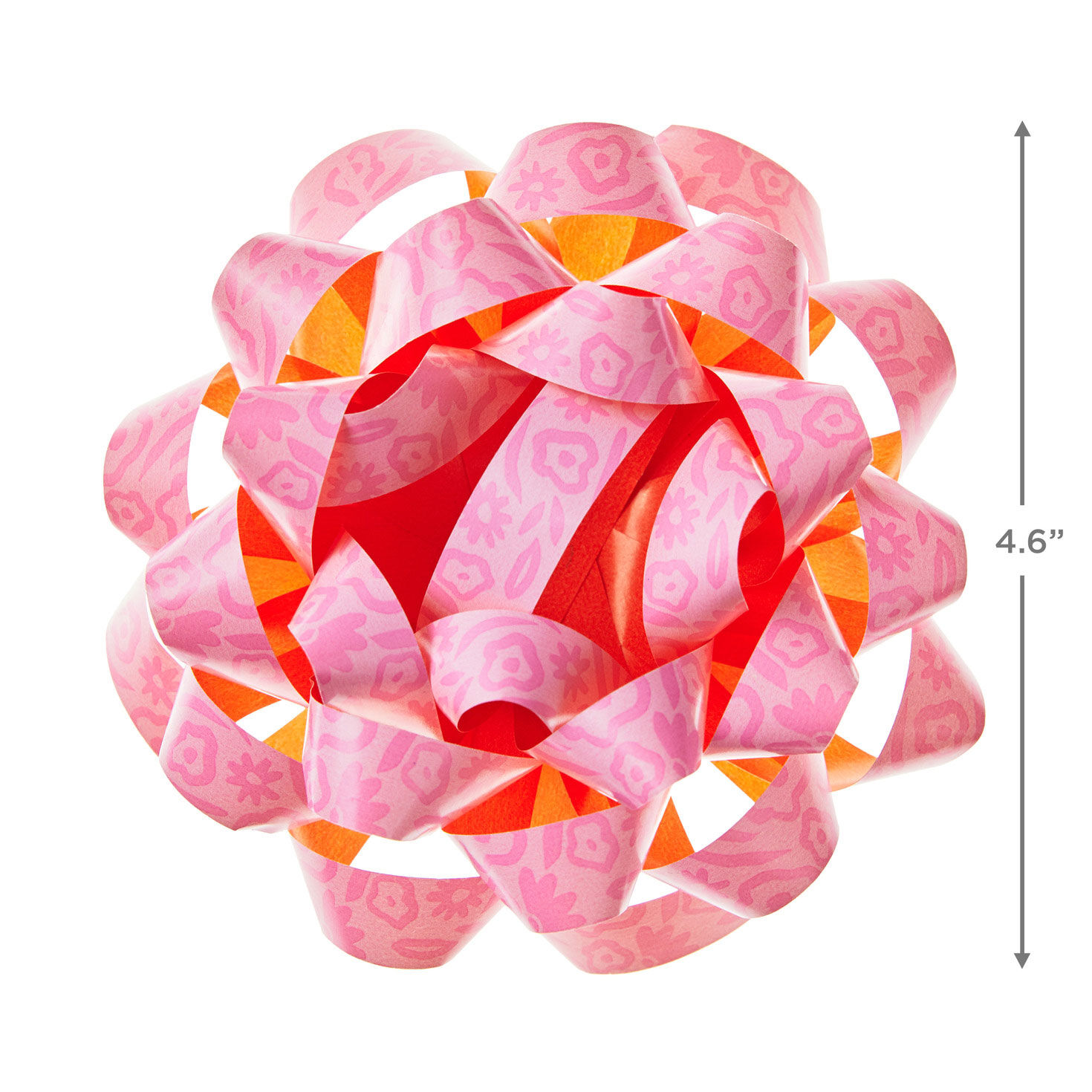 4.6" Pink Abstract Flowers Recyclable Gift Bow for only USD 1.99 | Hallmark