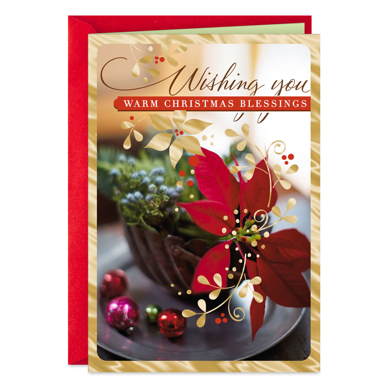 Warm Christmas Blessings Religious Christmas Card