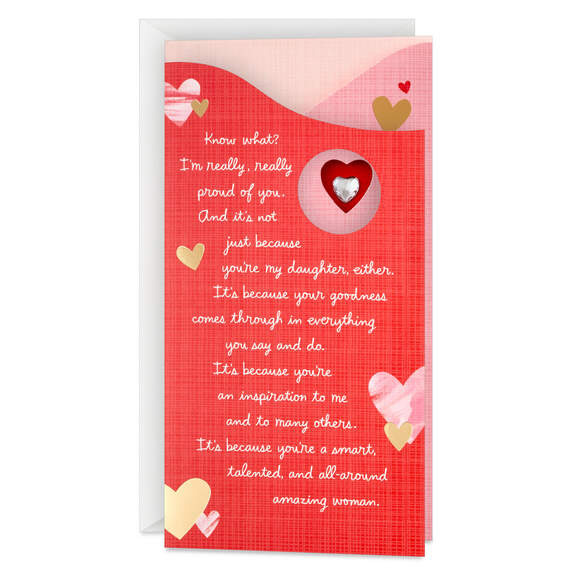 Really Proud of You Valentine's Day Card for Daughter, , large image number 1