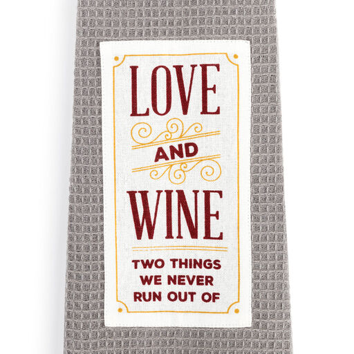 Demdaco Love and Wine Kitchen Towel Boa, 