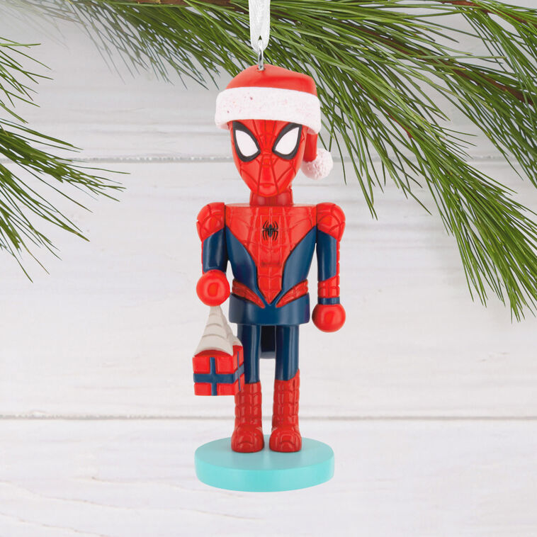 Marvel Spider-Man Nutcracker Christmas Ornament hanging on tree image number 2