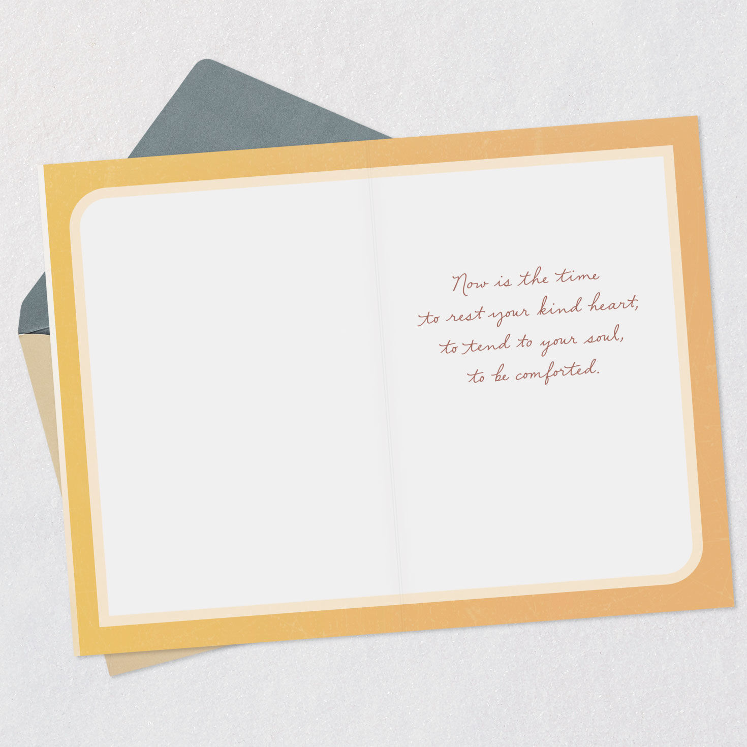 Rest Your Kind Heart and Tend to Your Soul Sympathy Card, , large image number 3