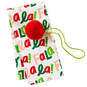 26" Fa La La La Christmas Fabric Gift Wrap With Elastic Band, , large image number 3