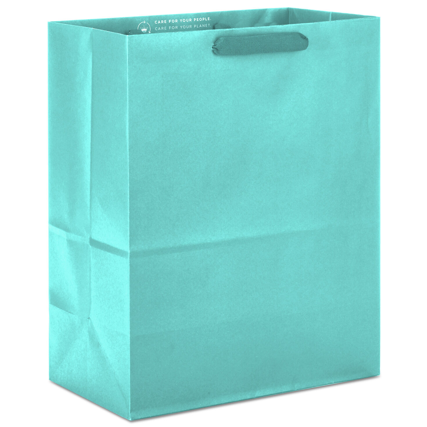 LOT OF 4 Paisley Design Aqua Ribbon Handles Hallmark 10 x 13 Gift Bags 