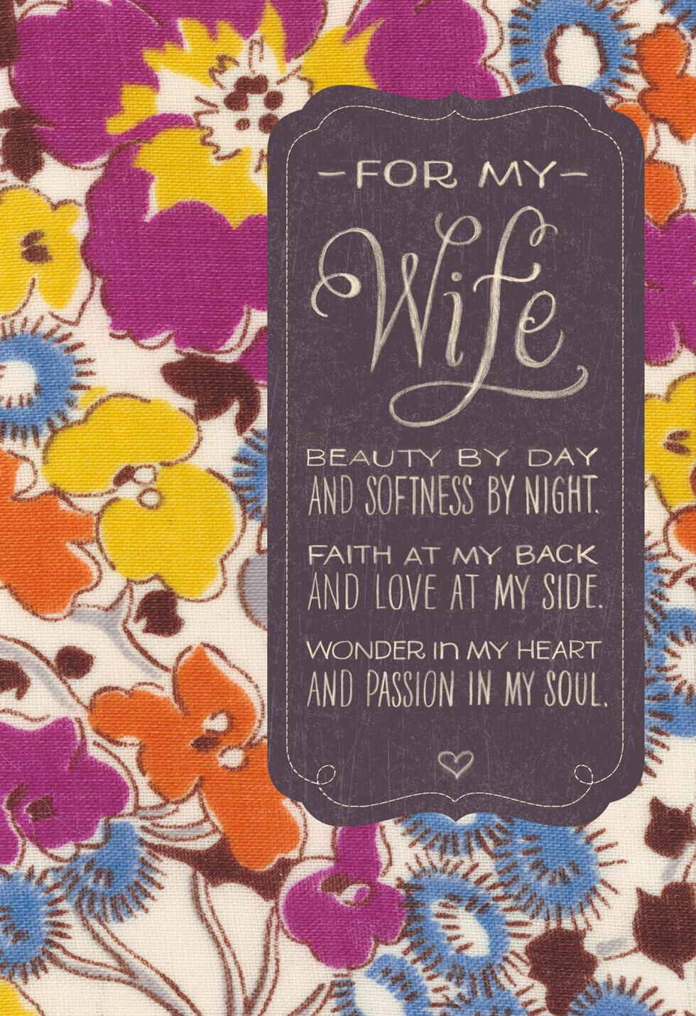 Beauty by Day Wife Birthday Card
