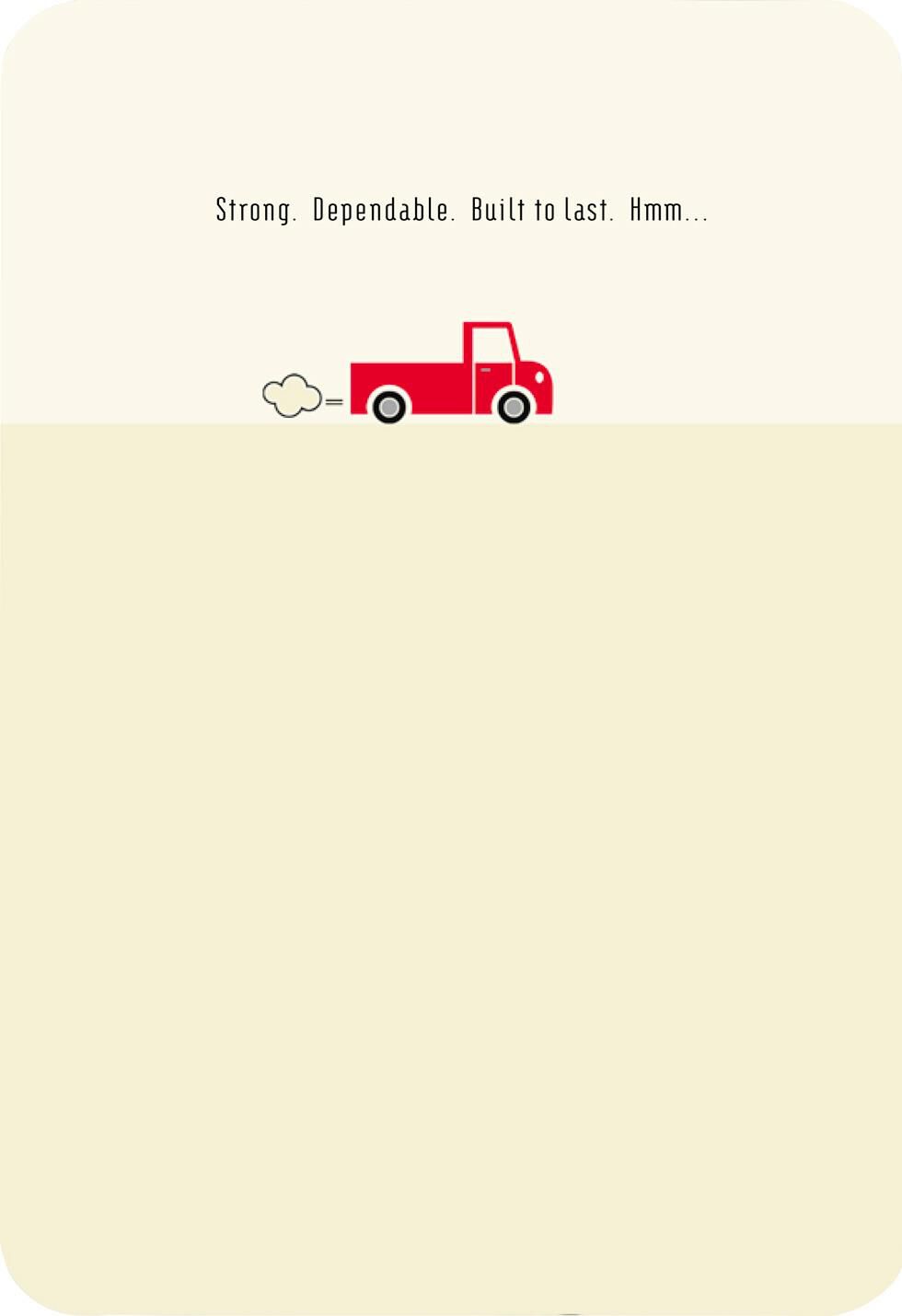 Little Red Truck Funny Anniversary Card for Husband