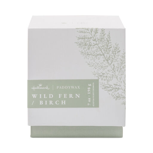 Paddywax Wild Fern & Birch Boxed Ceramic Candle, 7 oz., 