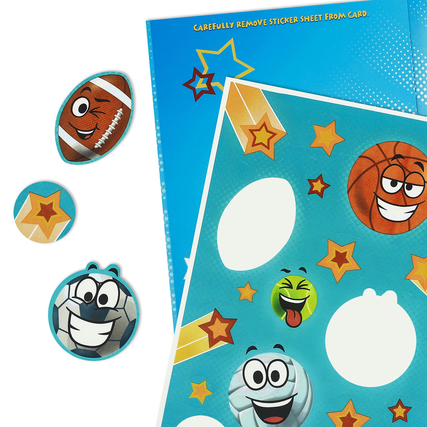 Baseball, Football, Basketball and Soccer Ball 6th Birthday Card attachment detail image number 5