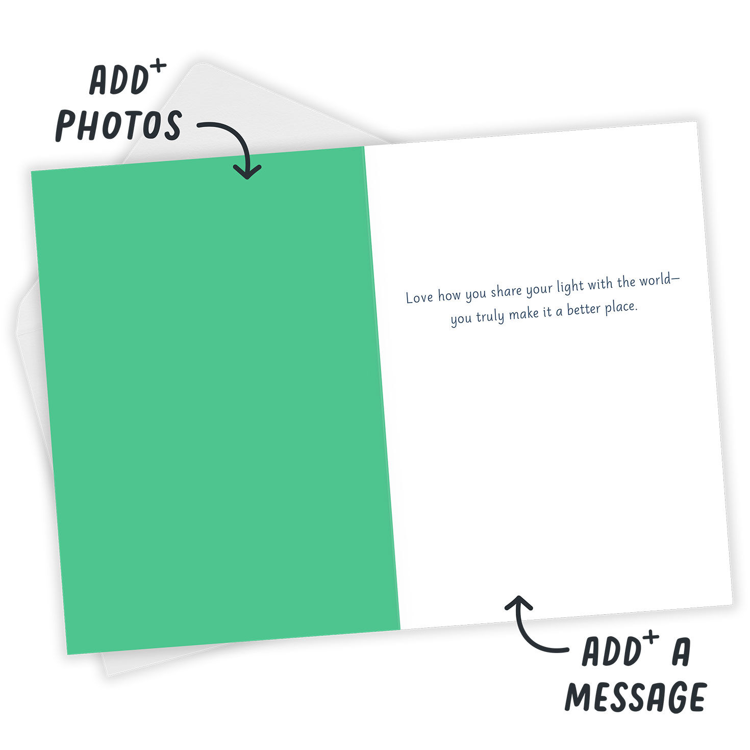 Whimsical String Lights Custom Christmas Card, , large image number 3