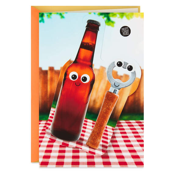Beer Toast Funny Musical Birthday Card With Motion, , large image number 1