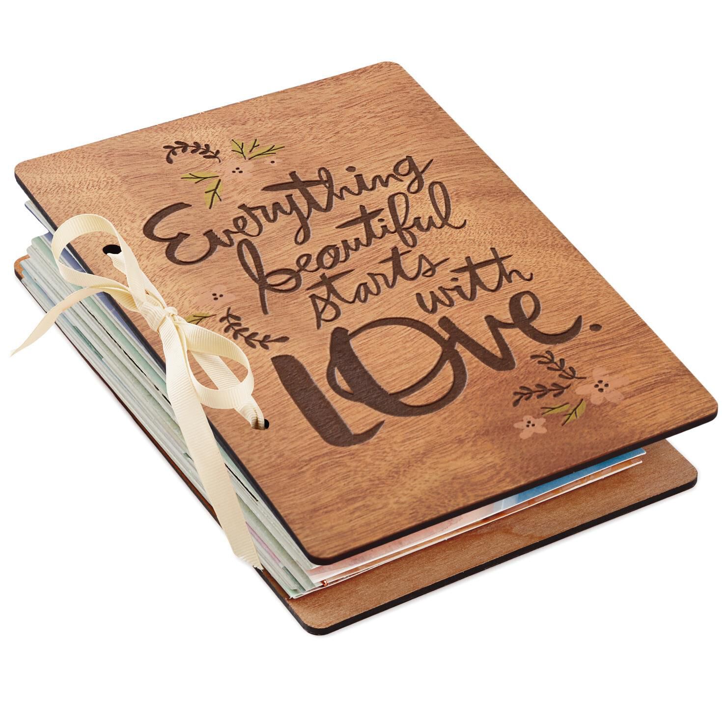 Everything Beautiful Starts With Love Wedding Card Keeper Scrapbooks Hallmark