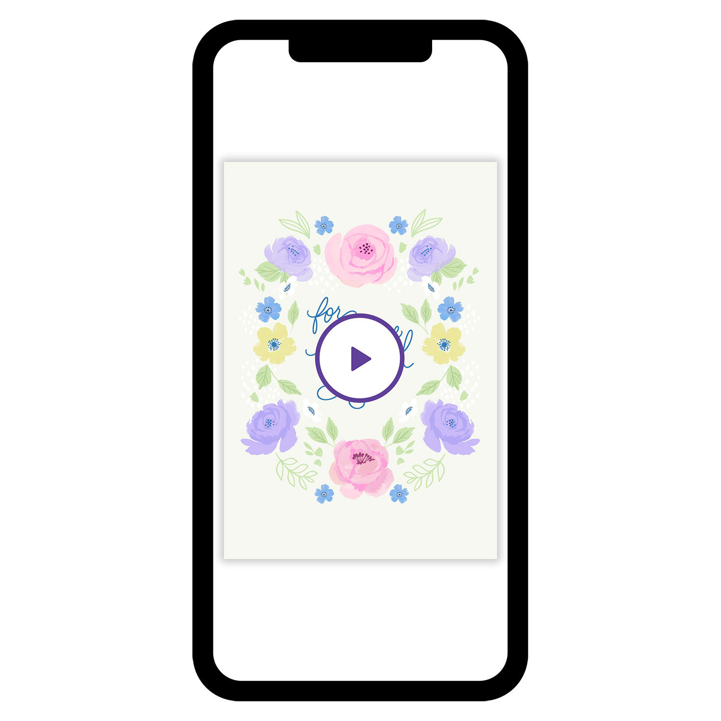 Pastel Floral Wreath Custom Mother's Day eCard