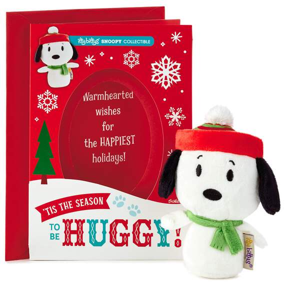 itty bittys® Peanuts® Snoopy Christmas Card With Stuffed Animal, , large image number 1