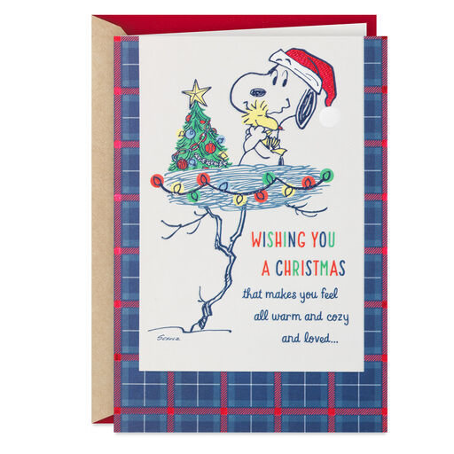 Peanuts® Snoopy Warm, Cozy and Loved Christmas Card, 