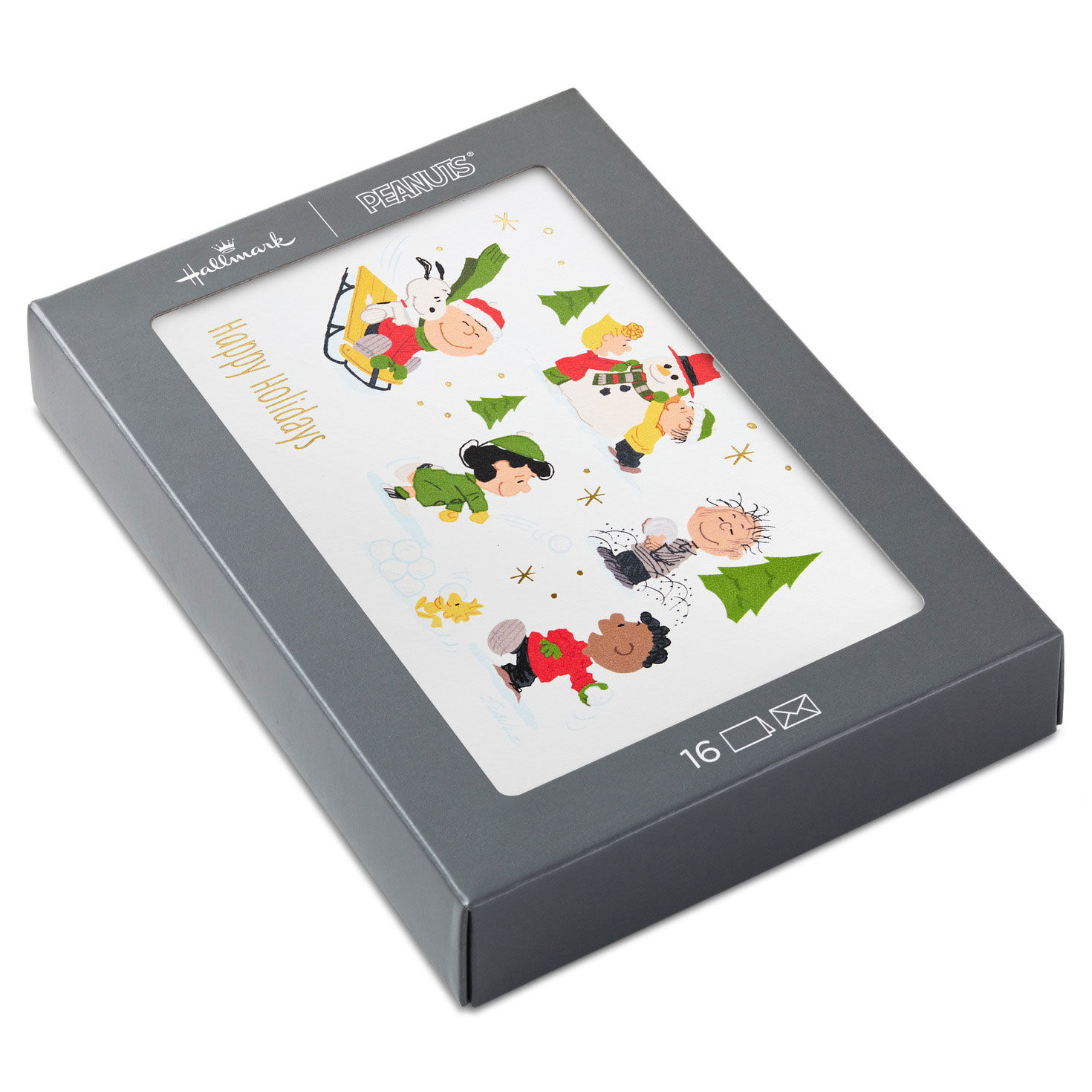Peanuts® Fun in the Snow Boxed Christmas Cards, Pack of 16