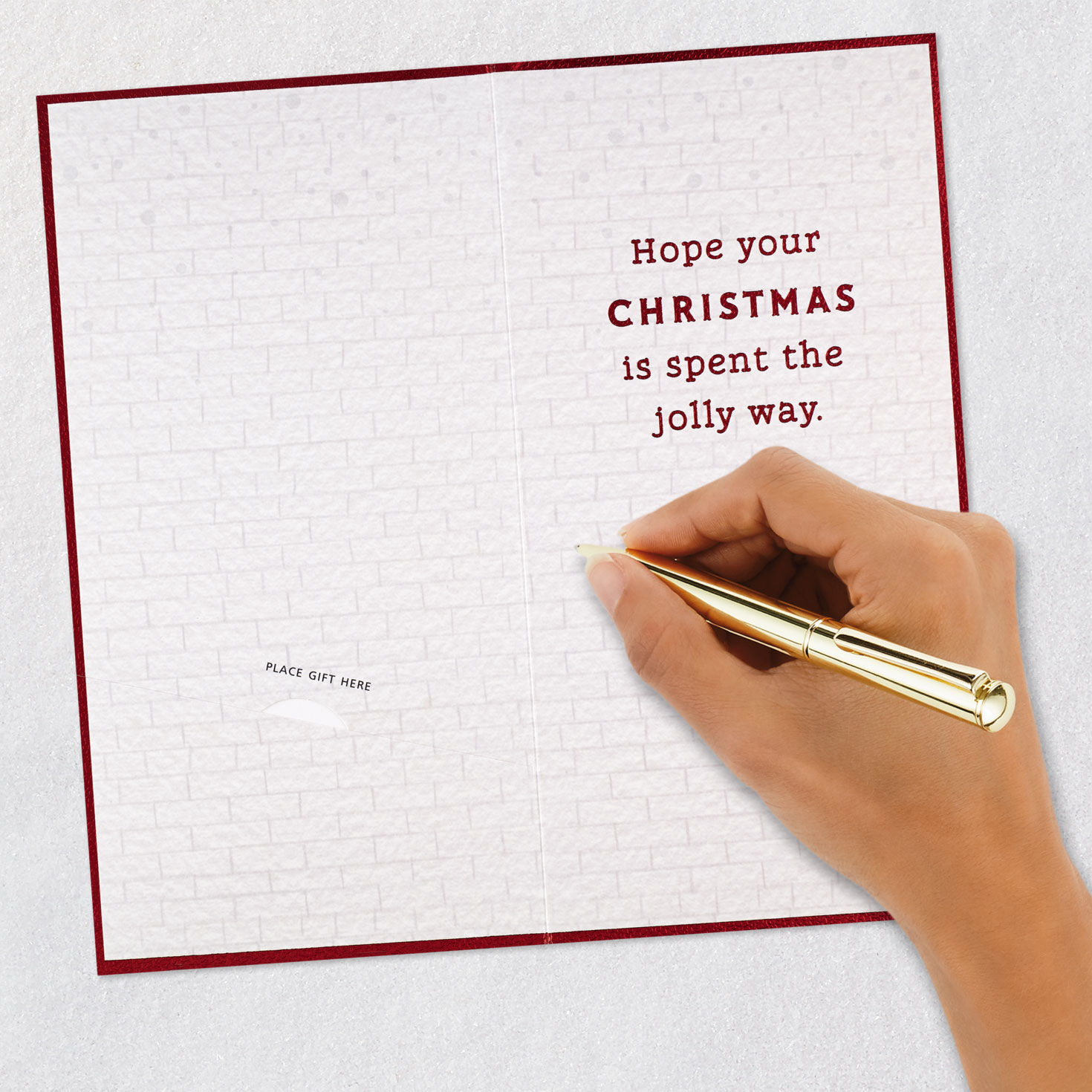 Santa Hanging Banner Christmas Money Holder Card signing card image number 7