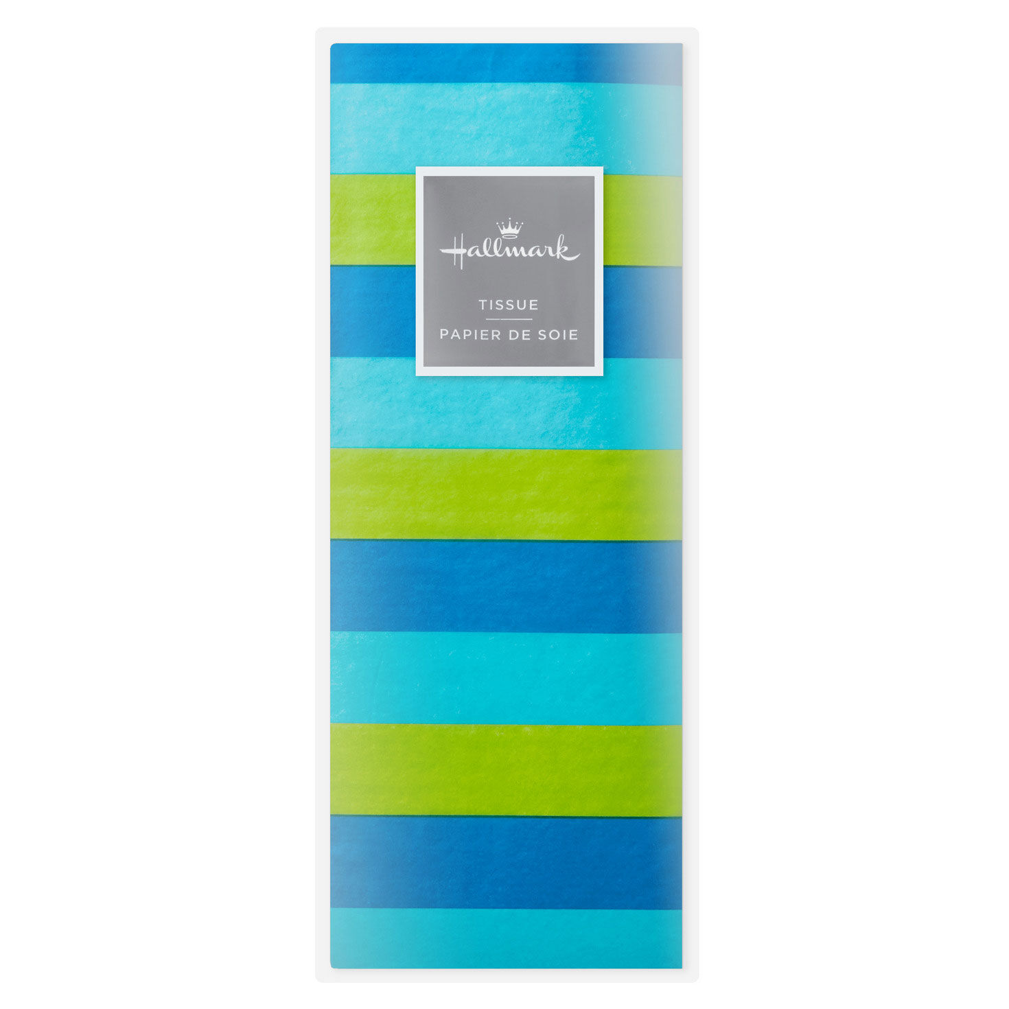 Cool Horizontal Stripes Tissue Paper, 6 sheets, Cool Stripe, large image number 5