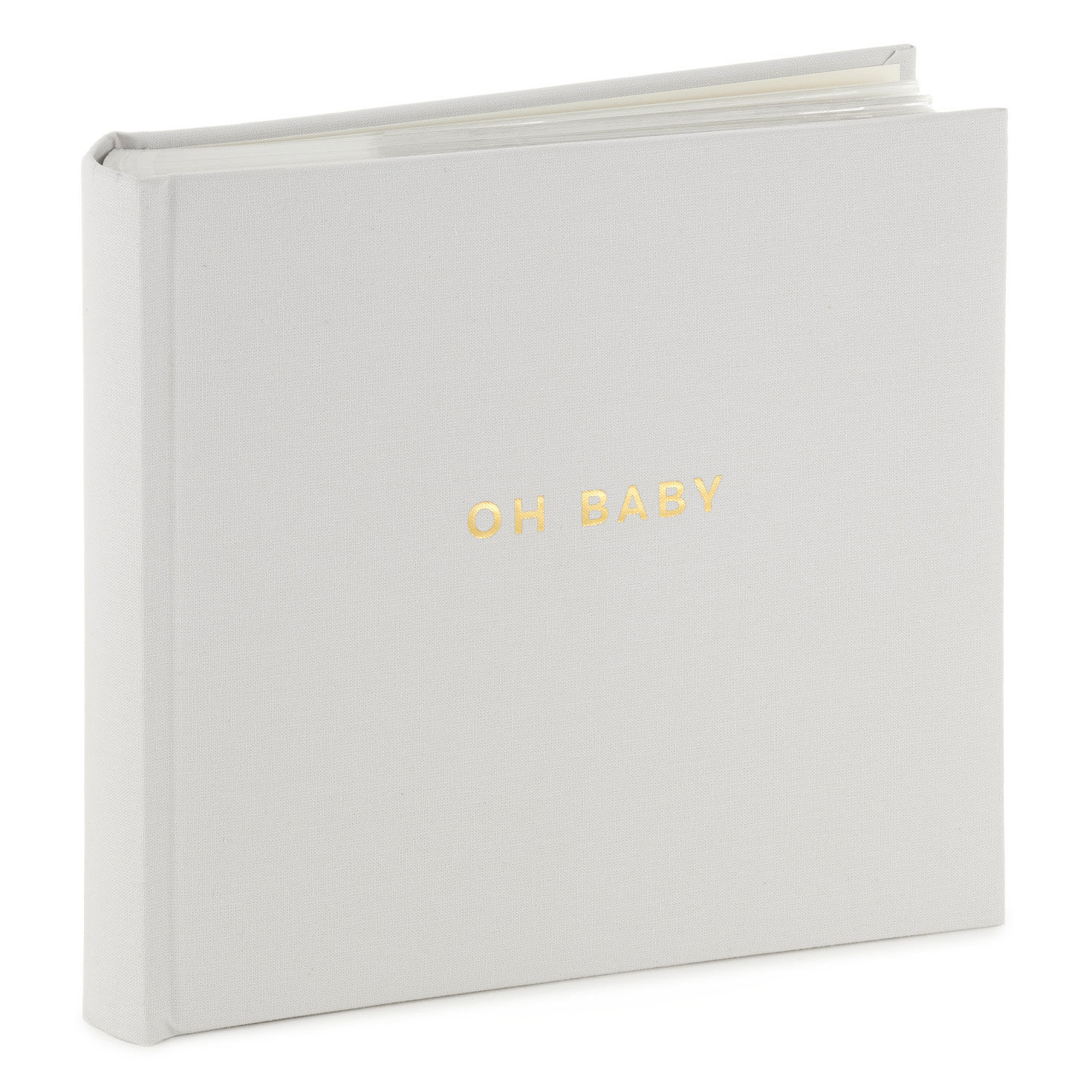 Oh Baby Gray Linen Textured Photo Album for only USD 24.99 | Hallmark